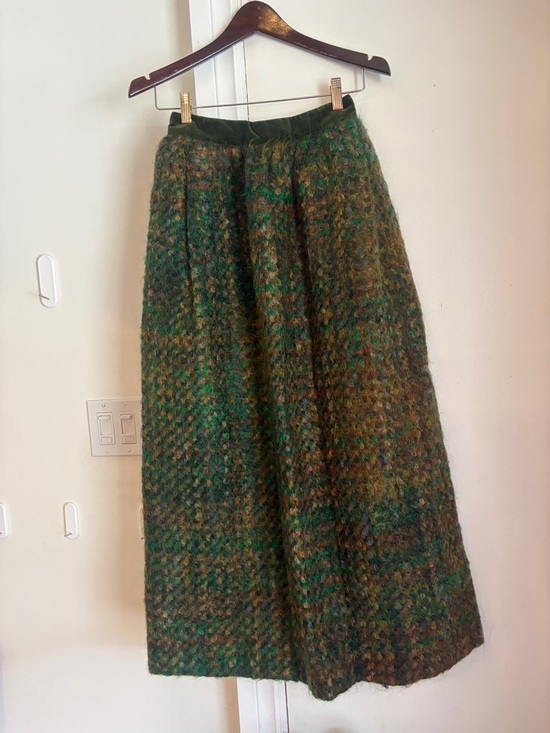 Dresses & Skirts - Vintage union made 1960s Green Multi-Tone Wool Blend Skirt